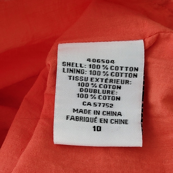 Alfred Sung, Eyelet,  Cotton Lace,  Coral Dress - Picture 6 of 6